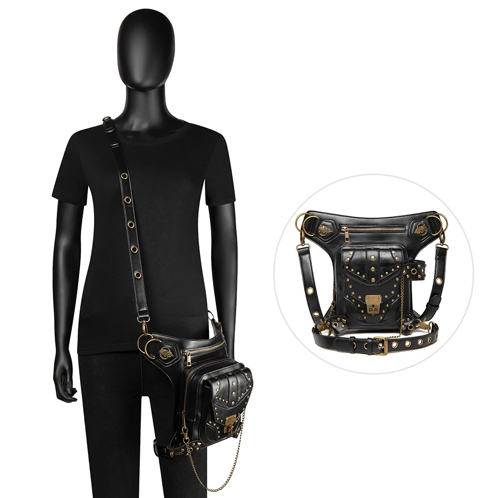 Tactical Knight trade spot punk multifunctional unique pu leather waist purses handbags crossbody bags
Tactical Knight trade spot punk multifunctional unique pu leather waist purses handbags crossbody bags