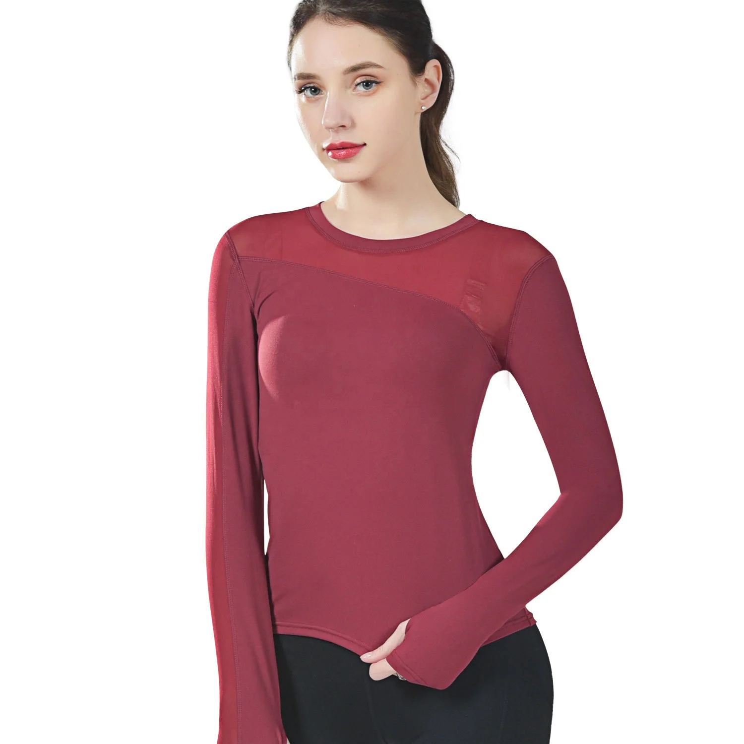 The Newest Women Black Sweatshirts Gym Yoga Wear Long Sleeve Top 
The Newest Women Black Sweatshirts Gym Yoga Wear Long Sleeve Top