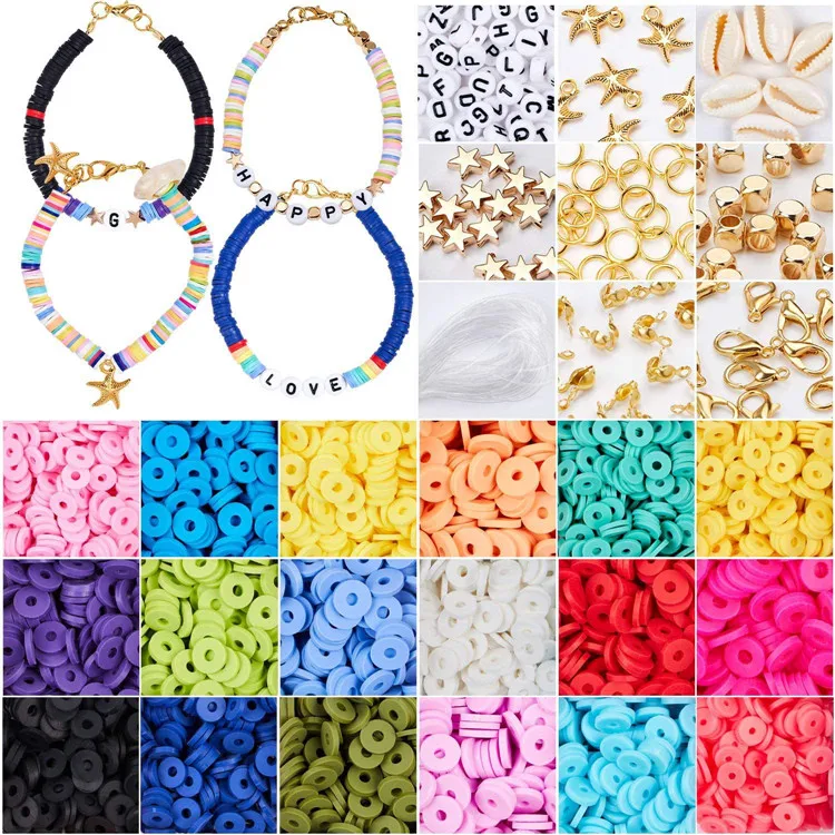 5000 Pcs Flat Round Polymer Clay Beads for Jewelry Making Bracelets Necklace Earring DIY Craft Kit, As picture
5000 Pcs Flat Round Polymer Clay Beads for Jewelry Making Bracelets Necklace Earring DIY Craft Kit, As picture