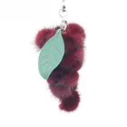 Wholesale Cute And soft Purple Grapes Mink Fur Pompom Key Chains