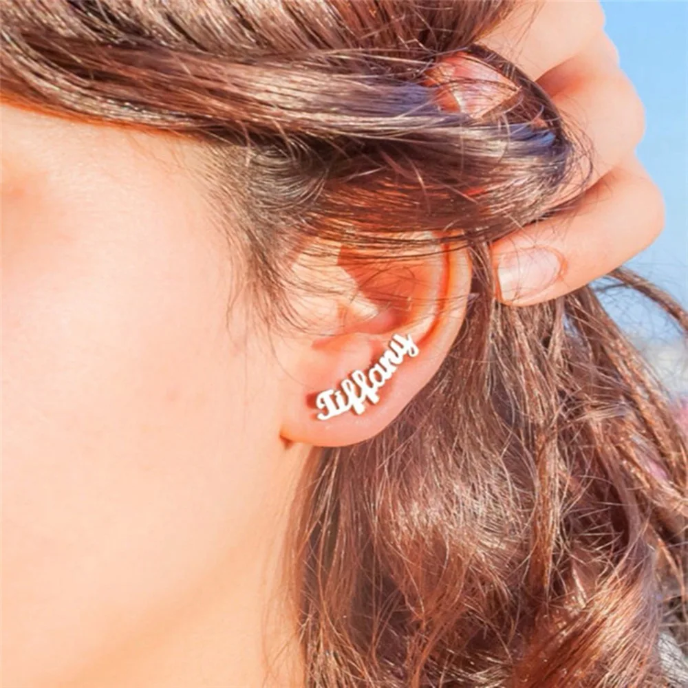 Custom Name Stud 1 Pair Personalized Initial Stainless Steel Earrings Personalized Name Earrings
Custom Name Stud 1 Pair Personalized Initial Stainless Steel Earrings Personalized Name Earrings