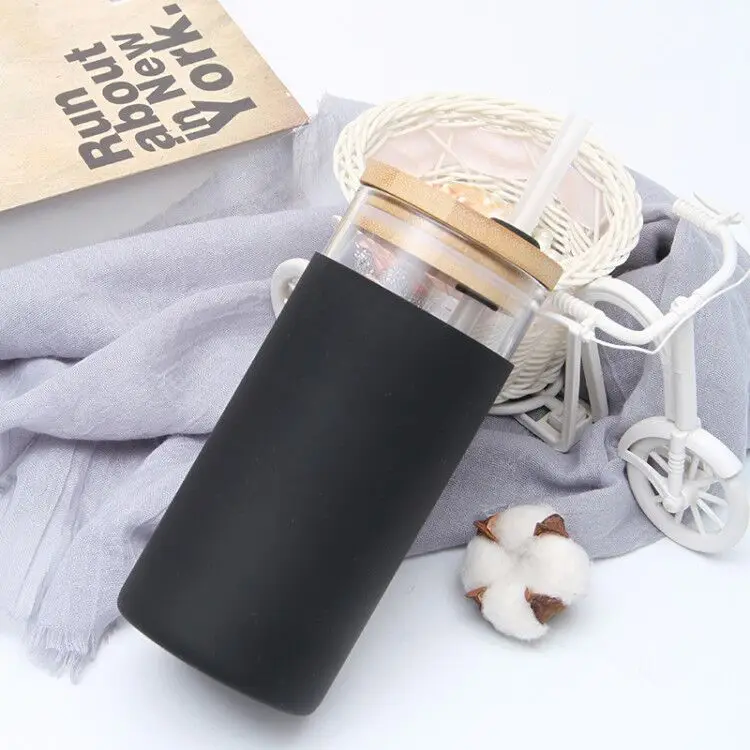 Silicone Sleeve Glass Water Cup Bamboo Lid Glass Tumbler With Bamboo Straw, Customized color acceptable
Silicone Sleeve Glass Water Cup Bamboo Lid Glass Tumbler With Bamboo Straw, Customized color acceptable