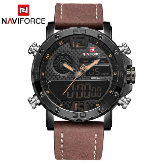 Naviforce 9134 Sports Watch Quartz Strap Military Digital Watch Men's Top Brand Luxury Leather Men Alloy Coin Pointer
Naviforce 9134 Sports Watch Quartz Strap Military Digital Watch Men's Top Brand Luxury Leather Men Alloy Coin Pointer