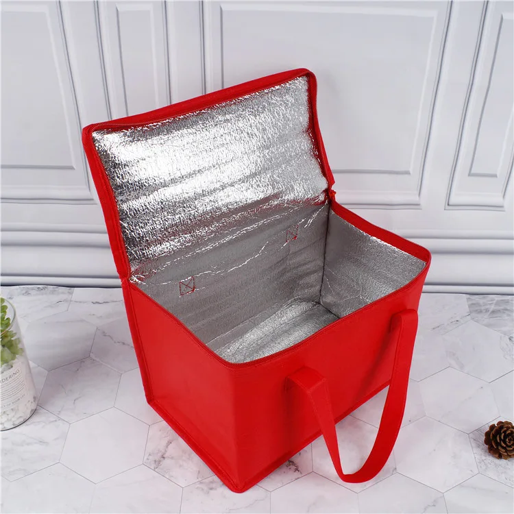 Dapoly Eco Friendly Recyclable Customized Non Woven Cooler Bag cooler lunch bag folding tote food delivery insulated cooler bag