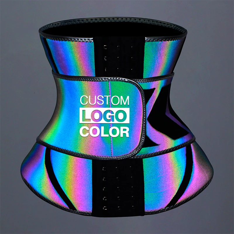 Custom Logo Neoprene 3 Row Hooks Weist Trainer Slimming Belt Coset Rainbow Reflective Black Women Waist Trainer For Ladies, Multi color
Custom Logo Neoprene 3 Row Hooks Weist Trainer Slimming Belt Coset Rainbow Reflective Black Women Waist Trainer For Ladies, Multi color
