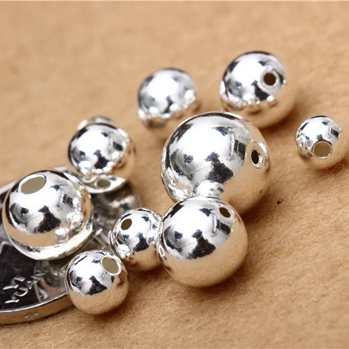S925 Sterling Silver Smooth Round Ball Beads , Multi Size,DIY Accessories For Necklace Bracelet
S925 Sterling Silver Smooth Round Ball Beads , Multi Size,DIY Accessories For Necklace Bracelet