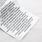 Customized Wash Instructions Clothing Care Labels black white Print