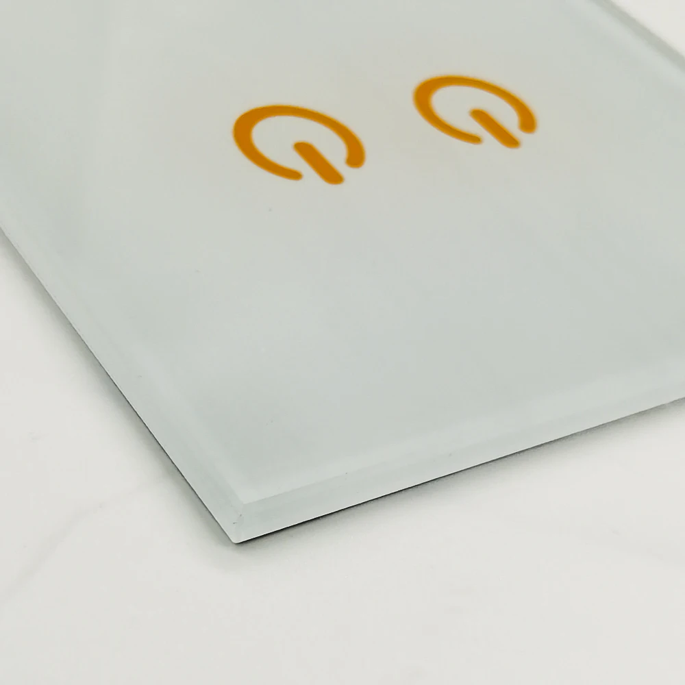 Factory  Glass Plate  Large Touched Silk Screen Switch White Coated Film Glass panel