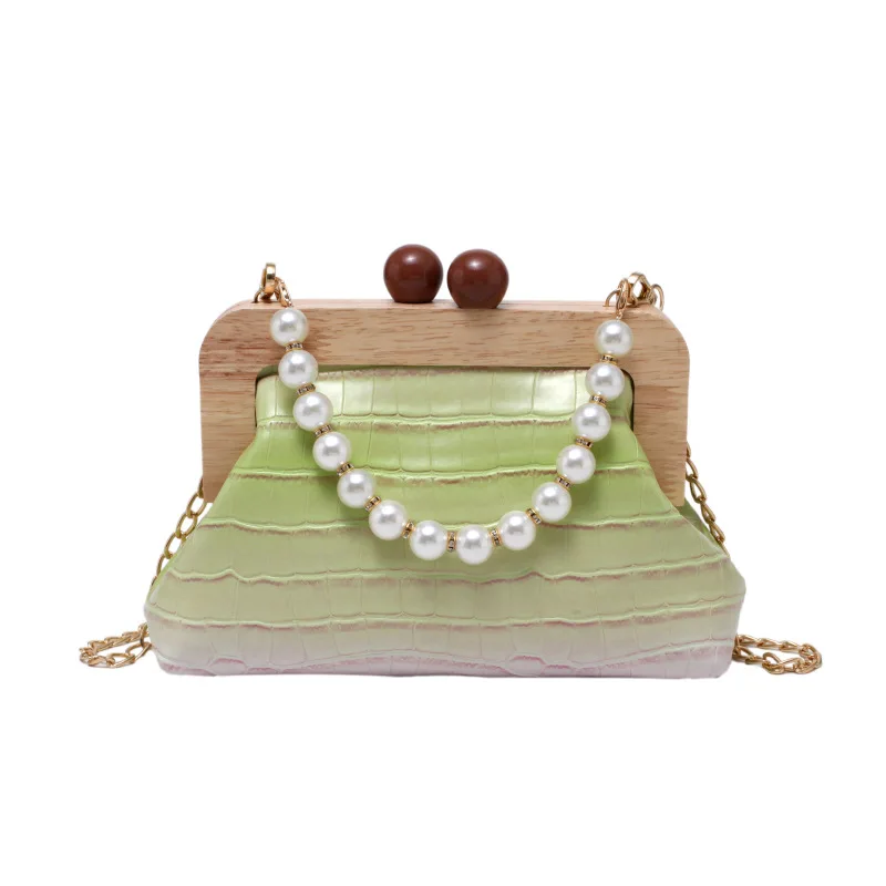Popular simple pearl handbag female 2021 new fashion gradient color chain shoulder armpit bag, Gradient colors
Popular simple pearl handbag female 2021 new fashion gradient color chain shoulder armpit bag, Gradient colors