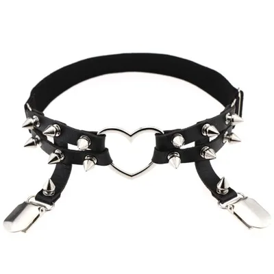 Queen Sexy Studded Heart Garters Rivet Punk Goth Harajuku Style Handmade Garter Hip-hop Socks Accessories
Queen Sexy Studded Heart Garters Rivet Punk Goth Harajuku Style Handmade Garter Hip-hop Socks Accessories