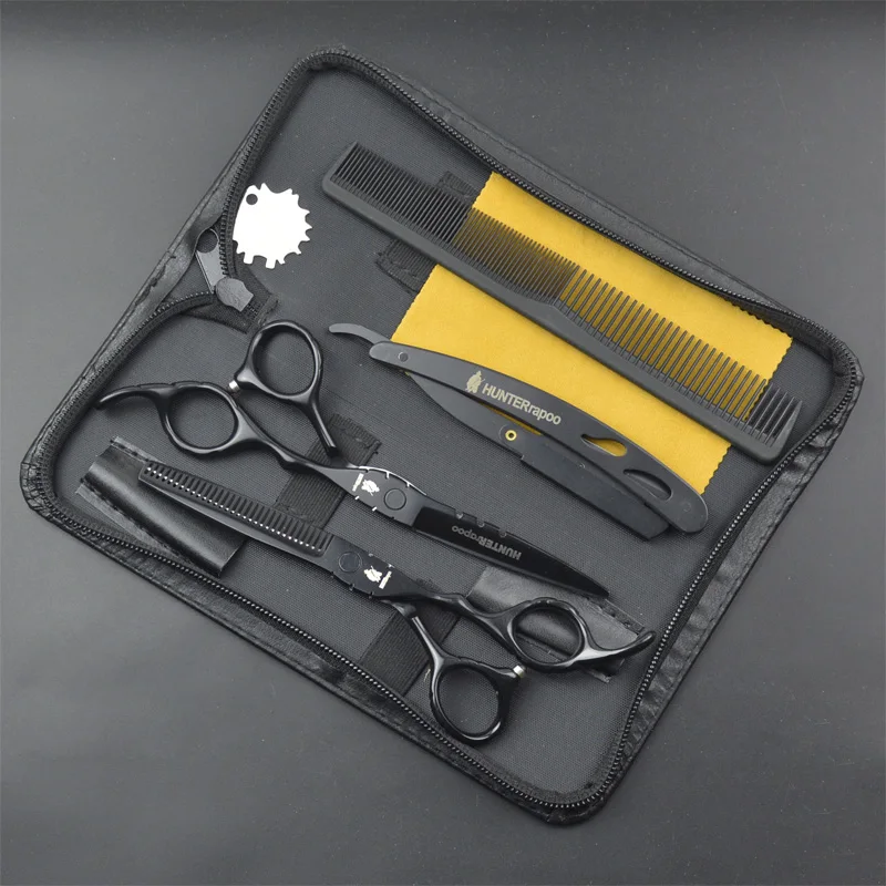 6 inch Hair Cutting Shears Kit for Hairdresser Stainless Steel black scissors for haircut barbershop scissors set
6 inch Hair Cutting Shears Kit for Hairdresser Stainless Steel black scissors for haircut barbershop scissors set