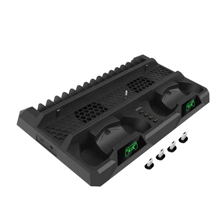 Vertical Cooling Fan Controller Hold Charging Dock Station Stand For Playstation PS4 Slim Pro Console, Black
Vertical Cooling Fan Controller Hold Charging Dock Station Stand For Playstation PS4 Slim Pro Console, Black