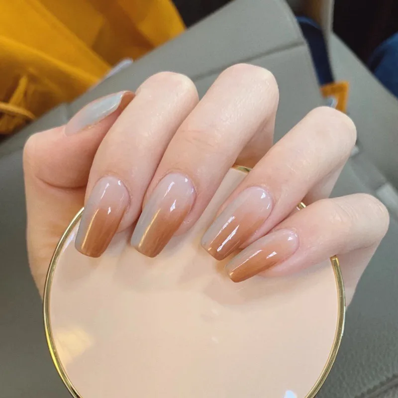 Blue orange ombre Trapezoid finger nails false french press on nails reusable press on nails
Blue orange ombre Trapezoid finger nails false french press on nails reusable press on nails
