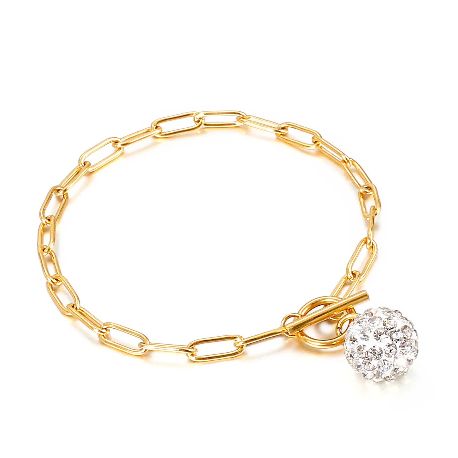 Charm Jewelry Stainless Steel Women Link Chain water drill Pendant Bracelet Women, Gold/steel
Charm Jewelry Stainless Steel Women Link Chain water drill Pendant Bracelet Women, Gold/steel