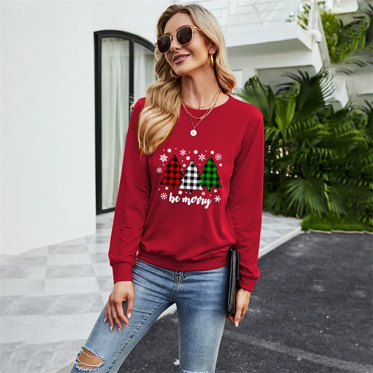 Hot Sale Christmas Tree Long Sleeve Top Printed Women'S Good Omens Graphic T Shirts For Women
Hot Sale Christmas Tree Long Sleeve Top Printed Women'S Good Omens Graphic T Shirts For Women