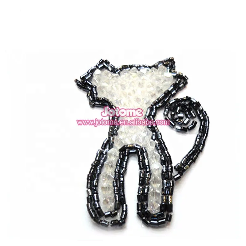 Cat Beads Rhinestone Applique for DIY Wedding Sash 
Cat Beads Rhinestone Applique for DIY Wedding Sash