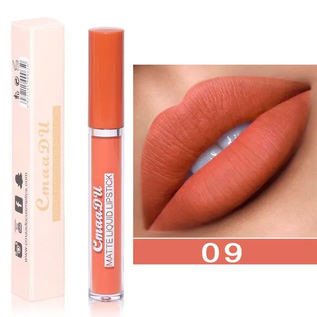 Cmaadu 10 Colors Matte Lip Gloss Sexy Red Purple Pumpkin Liquid Lipstick Pencil Long Lasting Waterproof Natural Lip Makeup
Cmaadu 10 Colors Matte Lip Gloss Sexy Red Purple Pumpkin Liquid Lipstick Pencil Long Lasting Waterproof Natural Lip Makeup