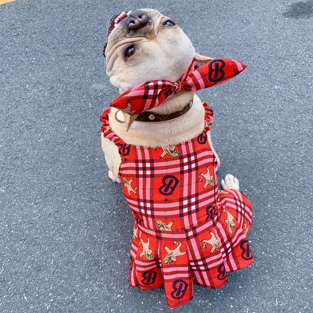 Summer pet clothing new fat dog Schnauzer silk cotton breathable printing plaid suspender dress
Summer pet clothing new fat dog Schnauzer silk cotton breathable printing plaid suspender dress
