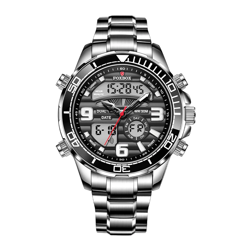 Foxbox 0007 Original Gents Digital Watch Stainless Steel Branded Water Resistant Multi Function Waterproof Sports Watch
Foxbox 0007 Original Gents Digital Watch Stainless Steel Branded Water Resistant Multi Function Waterproof Sports Watch