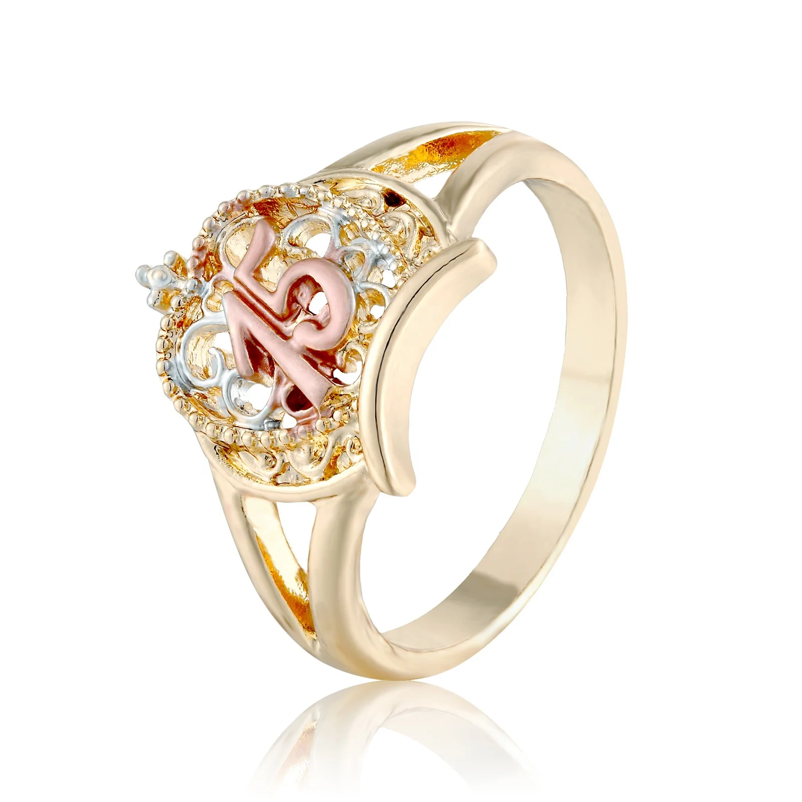 Elfic Religious virgin fashion crown three color ring 15 year old adult gift, Gold color
Elfic Religious virgin fashion crown three color ring 15 year old adult gift, Gold color