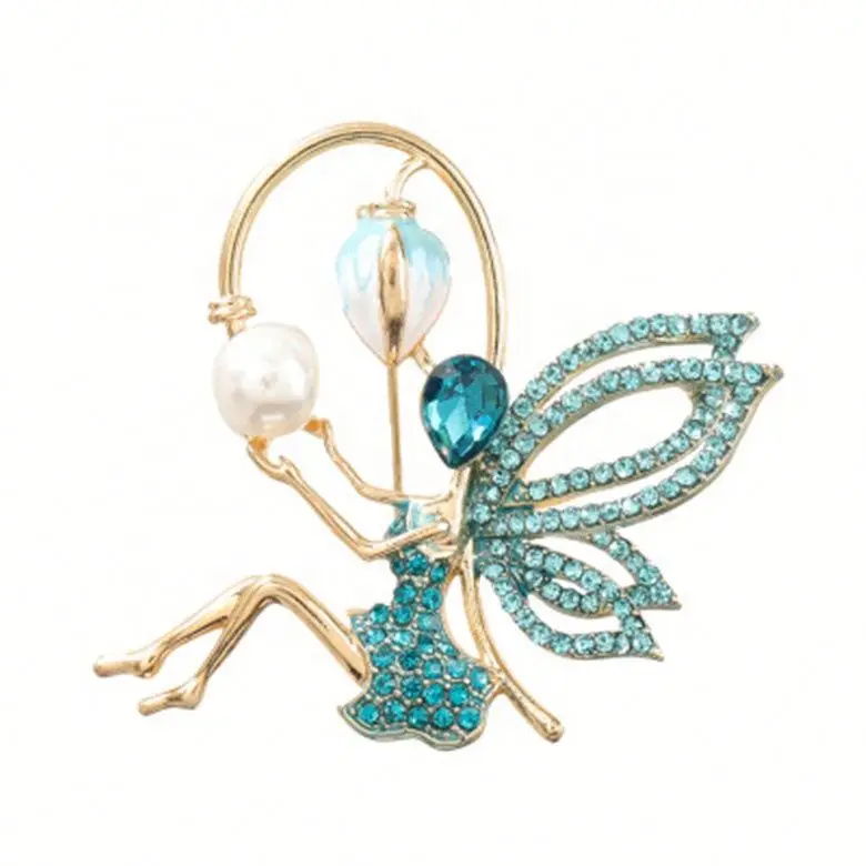 Cartoon Elf Hollow Brooch Flower Fairy Pearl Women's Brooch Rhinestone Alloy Personality Brooch, Colorful
Cartoon Elf Hollow Brooch Flower Fairy Pearl Women's Brooch Rhinestone Alloy Personality Brooch, Colorful