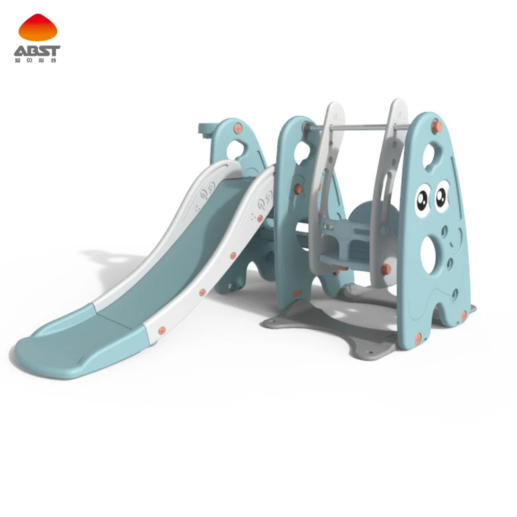 ABST Wholesale baby playground equipment play set folding plastic indoor kids slide and swing