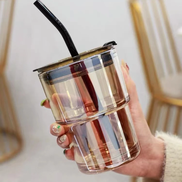 Round Cold Insulated Travel Iced Mug Transparent Clear Reusable Glass Coffee Cup With Lid And Straw, Brown/grey
Round Cold Insulated Travel Iced Mug Transparent Clear Reusable Glass Coffee Cup With Lid And Straw, Brown/grey