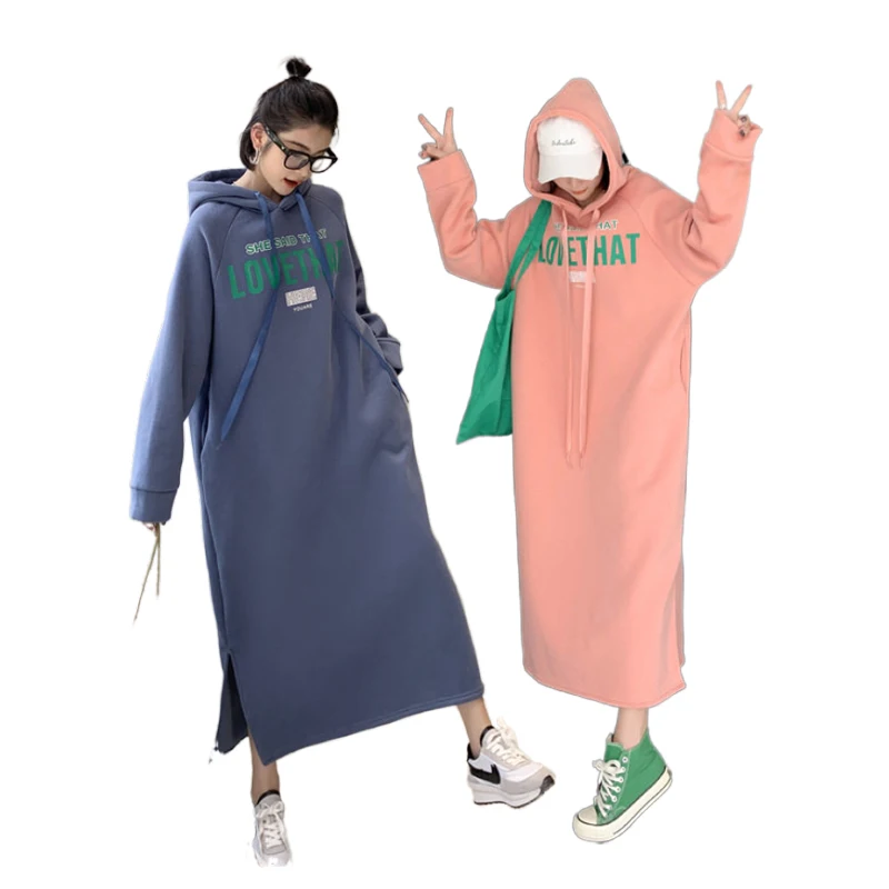 Custom Printed Plus Size Long Sleeve Pullover Women Oversized Hoodie Sweatshirt Dress Autumn Long Sleeve For Woman Dresses
Custom Printed Plus Size Long Sleeve Pullover Women Oversized Hoodie Sweatshirt Dress Autumn Long Sleeve For Woman Dresses