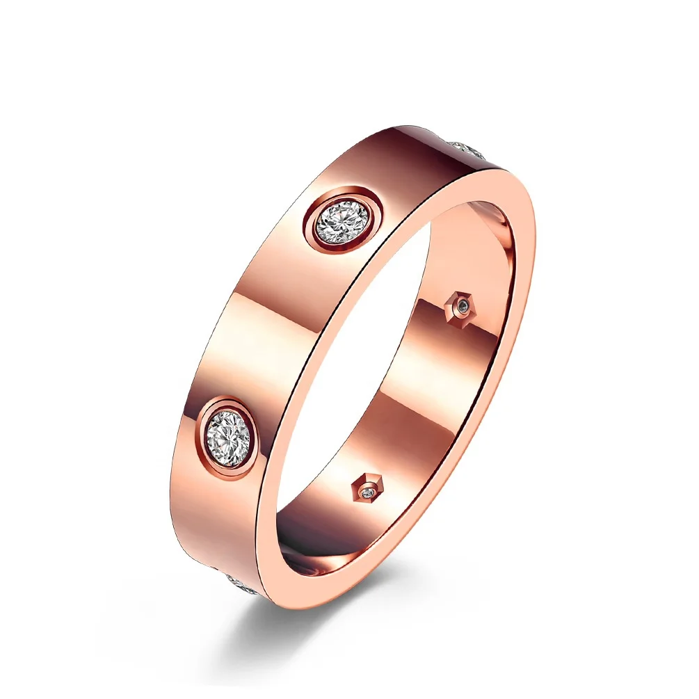 2020 Best Selling 18K Gold Plated Rose Gold Couple Rings Stainless Steel CZ Wedding and Engagement Couple Rings, Picture shows
2020 Best Selling 18K Gold Plated Rose Gold Couple Rings Stainless Steel CZ Wedding and Engagement Couple Rings, Picture shows