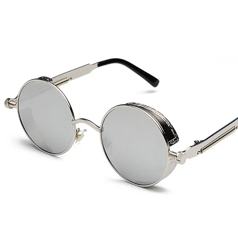 Steampunk sunglasses, European and American round reflective sunglasses, men's and women's travel street glasses
Steampunk sunglasses, European and American round reflective sunglasses, men's and women's travel street glasses