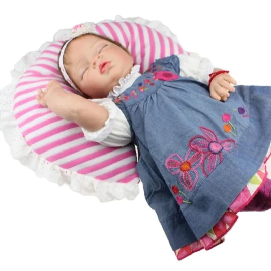 

Lovely toy realistic 22 inch full body silicone reborn baby play doll 55cm lifelike newborn babies new design