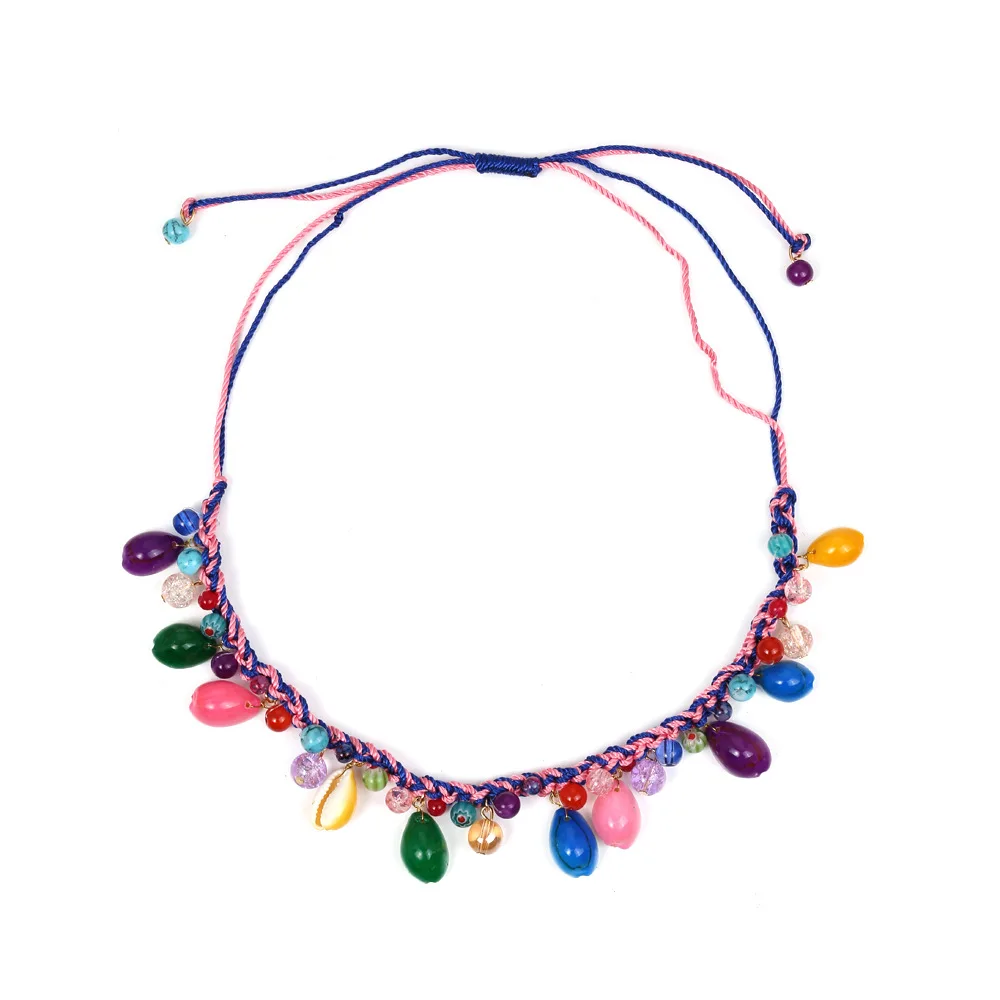 Bohemian Adjustable Colorful Beads Rope Braided Necklace Handmade Rainbow Acrylic Beaded Necklace For Women
Bohemian Adjustable Colorful Beads Rope Braided Necklace Handmade Rainbow Acrylic Beaded Necklace For Women