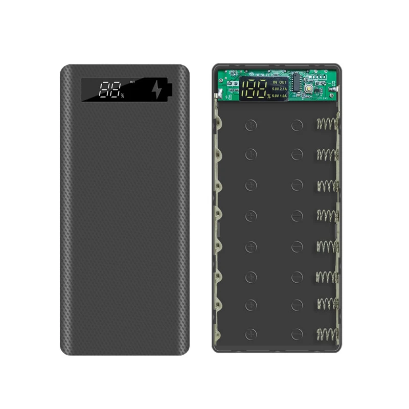 5V Dual USB 8*18650 Power Bank Type C USB Battery Box Mobile Phone Charger DIY Shell Case
5V Dual USB 8*18650 Power Bank Type C USB Battery Box Mobile Phone Charger DIY Shell Case