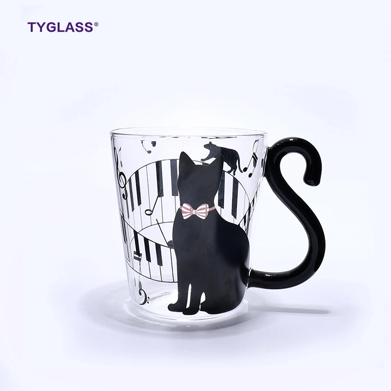 Worth buying cute cat cup glass handmade custom single wall reusable glass coffee cup print with animal, Clear
Worth buying cute cat cup glass handmade custom single wall reusable glass coffee cup print with animal, Clear