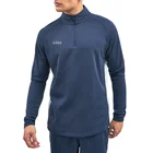 Oem Service Zip Sweatshirt Custom Logo Men Quarter Zip Gym Sports Sweatshirt For Fitness