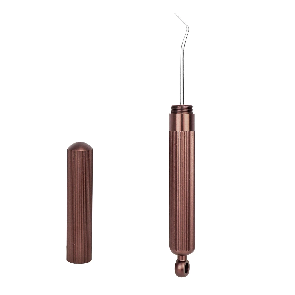 Portable metal toothpicks reusable stainless steel double head toothpick for food and tooth cleaning, Brown
Portable metal toothpicks reusable stainless steel double head toothpick for food and tooth cleaning, Brown