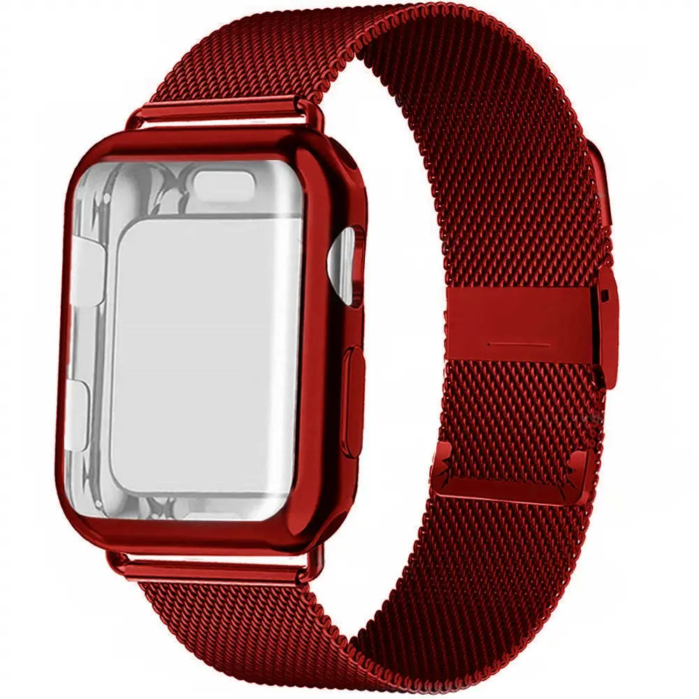 Milanese Stainless Steel smart watch Band Strap+Case Loop bracelet For Apple Watch Strap, Silver, black, gray, rose gold, red, light purple, dark green
Milanese Stainless Steel smart watch Band Strap+Case Loop bracelet For Apple Watch Strap, Silver, black, gray, rose gold, red, light purple, dark green