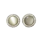 China hot selling classic alloy round shape rhinestone buttons for garment accessories