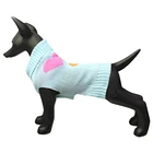 Flat waist Three gradual change hearts dog cat pet cloth clothes clothing sweater apparel coat jacket jumper dress wear
