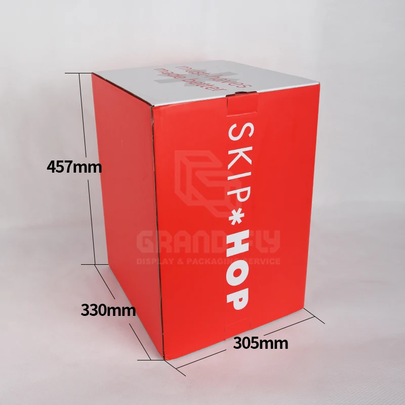cheap hop packaging boxes cardboard boxes red printing