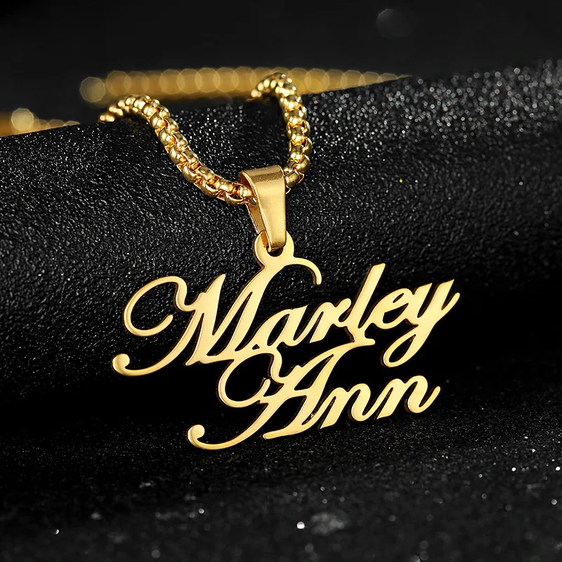 Support a piece of customization DIY Personality Stainless Steel English Letter Name Custom Necklace Clavicle Chain
Support a piece of customization DIY Personality Stainless Steel English Letter Name Custom Necklace Clavicle Chain