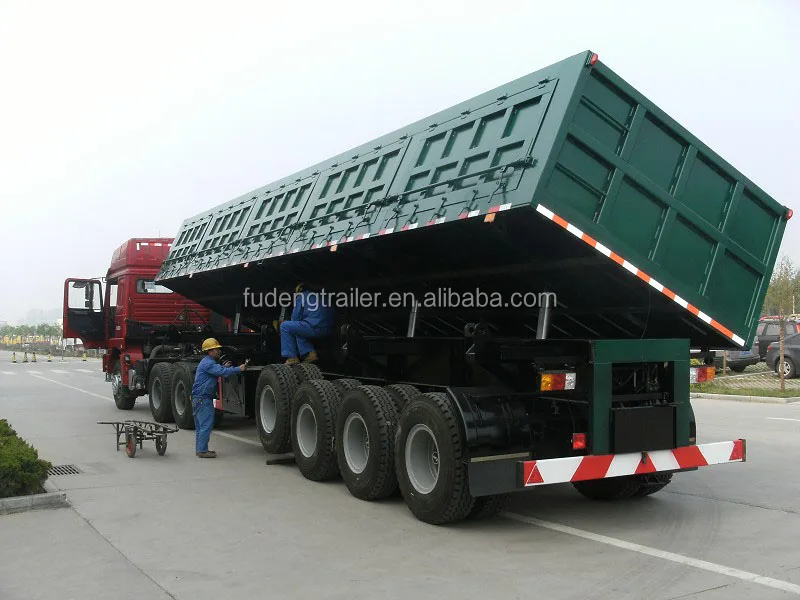 hot-selling 3/4 axles side lift semi trailer dump