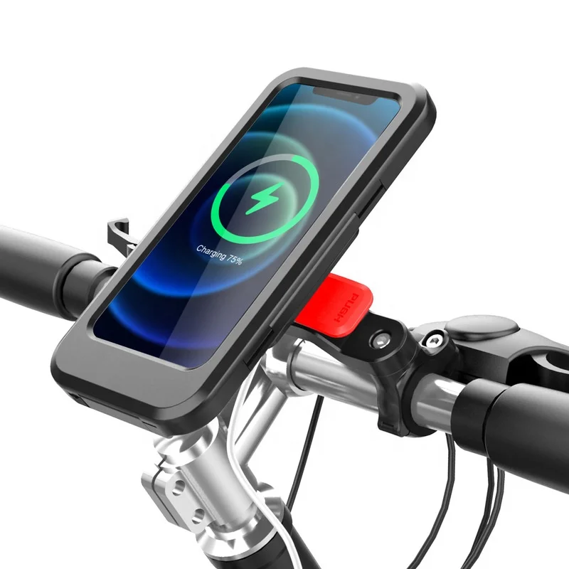 2021 New Design Waterproof Cell Phone Wireless Charger Bike Case Bag Phone Holder Motorcycle Mount Accessories Mobile Phone, Black
2021 New Design Waterproof Cell Phone Wireless Charger Bike Case Bag Phone Holder Motorcycle Mount Accessories Mobile Phone, Black
