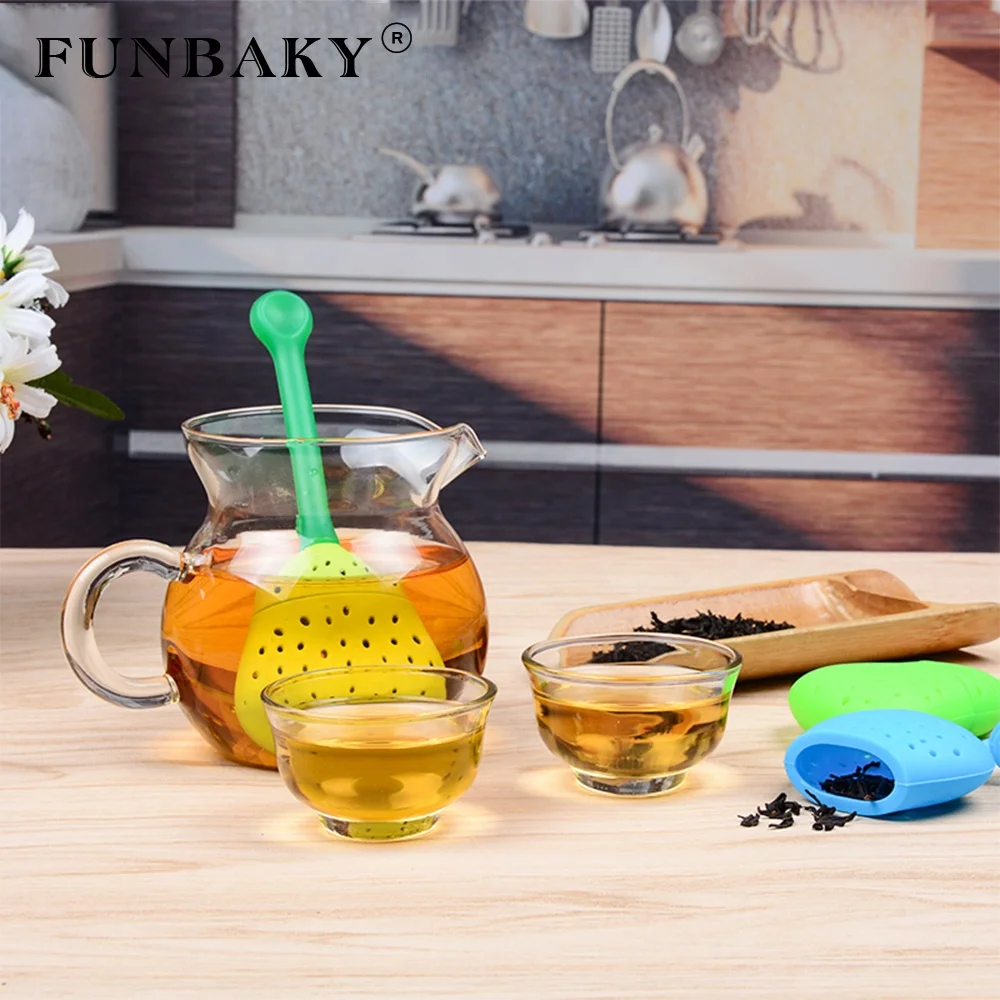FUNBAKY Cute Silicone Fruit Tea Strainer Pear Shape Reusable Tea Bags Creative Herb Loose Leaf Tea Filter Infuser, Customized color
FUNBAKY Cute Silicone Fruit Tea Strainer Pear Shape Reusable Tea Bags Creative Herb Loose Leaf Tea Filter Infuser, Customized color