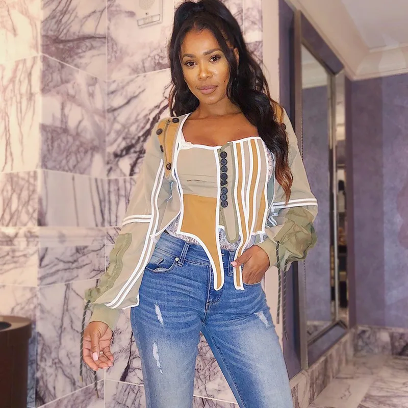 2020 new arrivals amazon hot selling women sexy Contrasting long sleeves fashion ladies blouse
2020 new arrivals amazon hot selling women sexy Contrasting long sleeves fashion ladies blouse