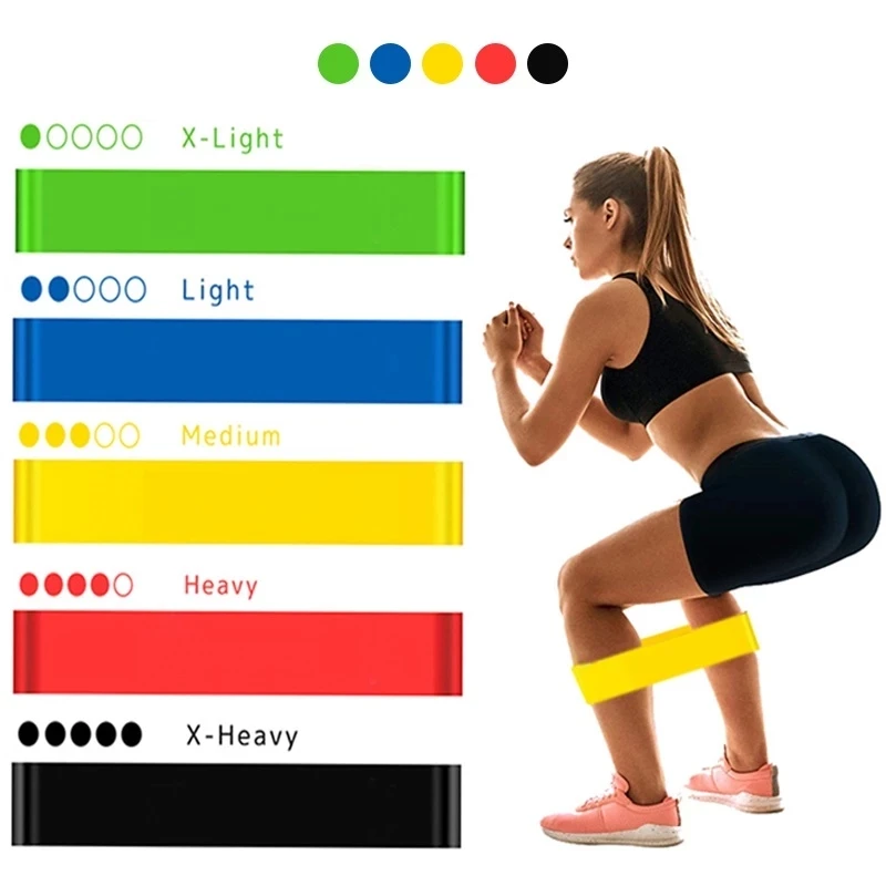 Fitness Elastic Resistance Bands Exercise Training Workout Rubber Bands, Green,blue,yellow,red,black 
Fitness Elastic Resistance Bands Exercise Training Workout Rubber Bands, Green,blue,yellow,red,black