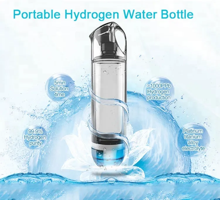 high capacity hydrogen rich water bottle portable