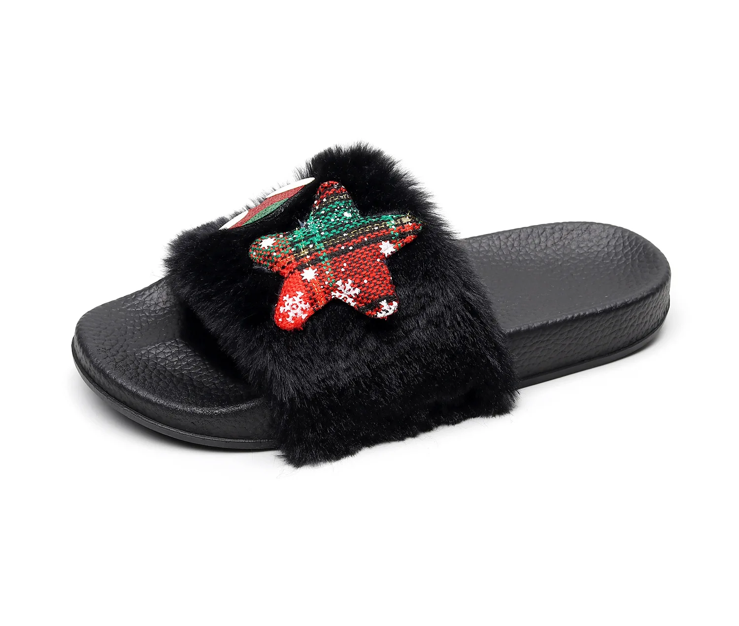 Women's flip flops Christmas woolen slippers Flat indoor/outdoor large size fashion woolen slippers
Women's flip flops Christmas woolen slippers Flat indoor/outdoor large size fashion woolen slippers