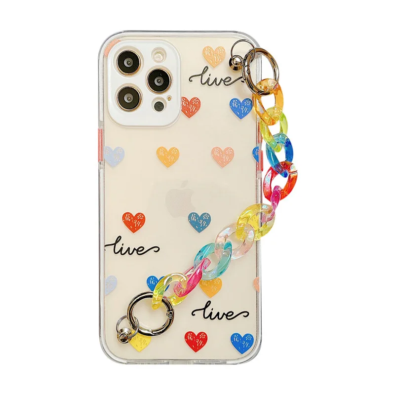 Love Chain Mobile Phone Case Wrist Chain Designer Phone Cases For iPhones 11 12 Pro Max
Love Chain Mobile Phone Case Wrist Chain Designer Phone Cases For iPhones 11 12 Pro Max