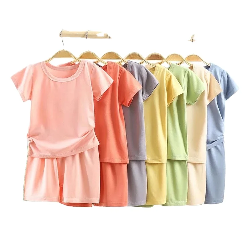 Children's Clothing Sets Girl Boys Clothing Baby Clothes 2021 Summer Kids Clothes Solid Color T-Shirt + Shorts 2Pcs Suit
Children's Clothing Sets Girl Boys Clothing Baby Clothes 2021 Summer Kids Clothes Solid Color T-Shirt + Shorts 2Pcs Suit